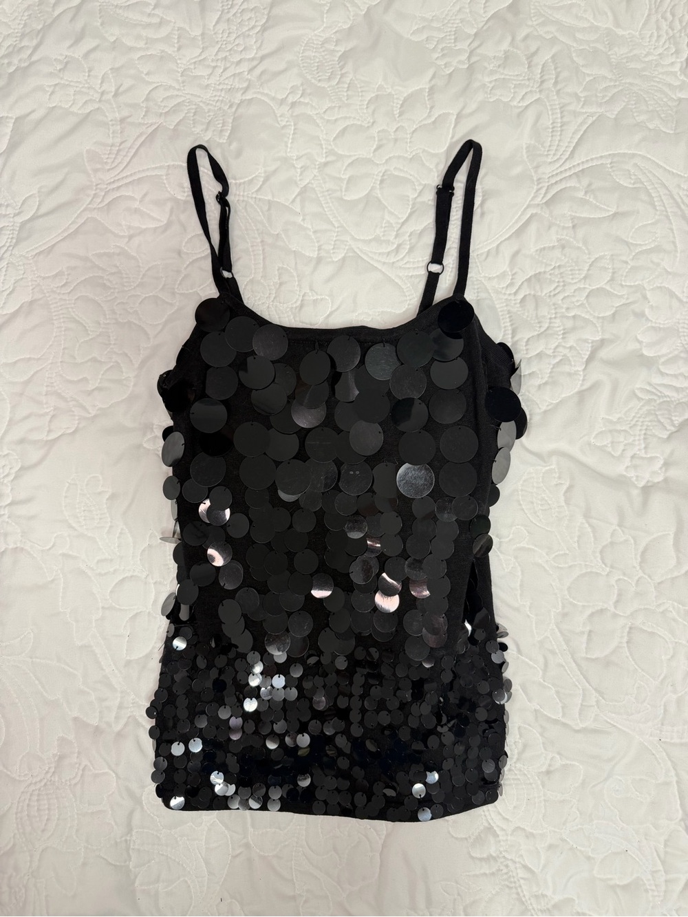 Silk Sequin Tank Top